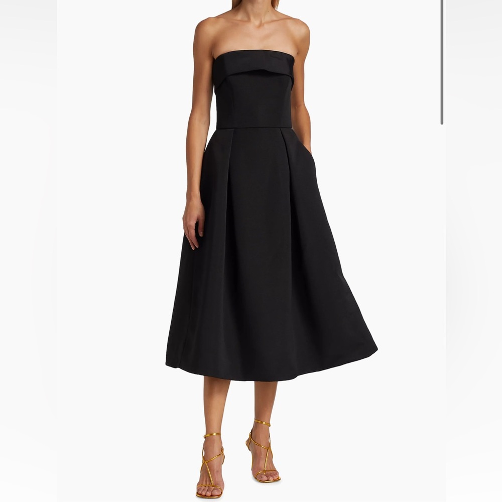 Amsale Faille Strapless Dress